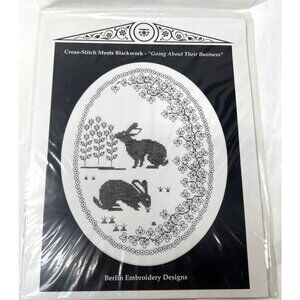 Berlin Embroidery Designs Cross-Stitch Meets Blackwork Pattern "Going About Thei